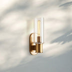 Harline Clear Glass Wall Sconce-Manorlights