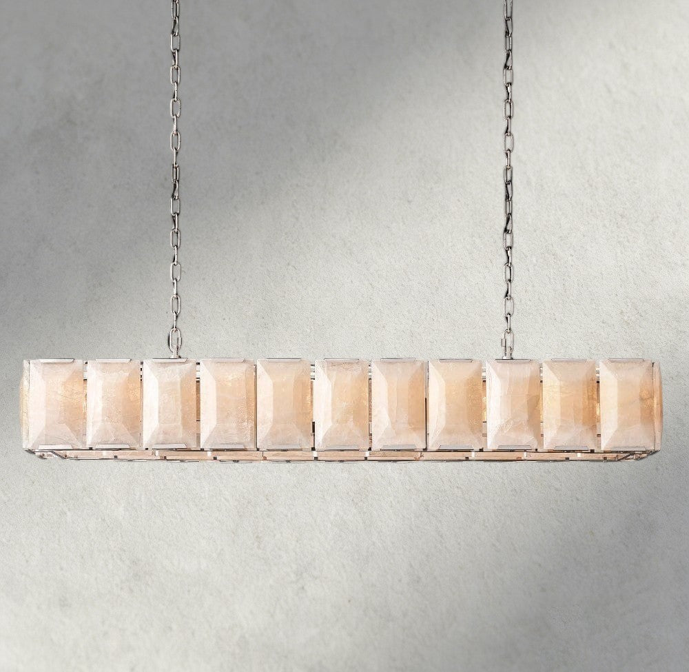Harlow Calcite Rectangular Chandelier 42", 54", 62", 74"-chandelier-Manorlights