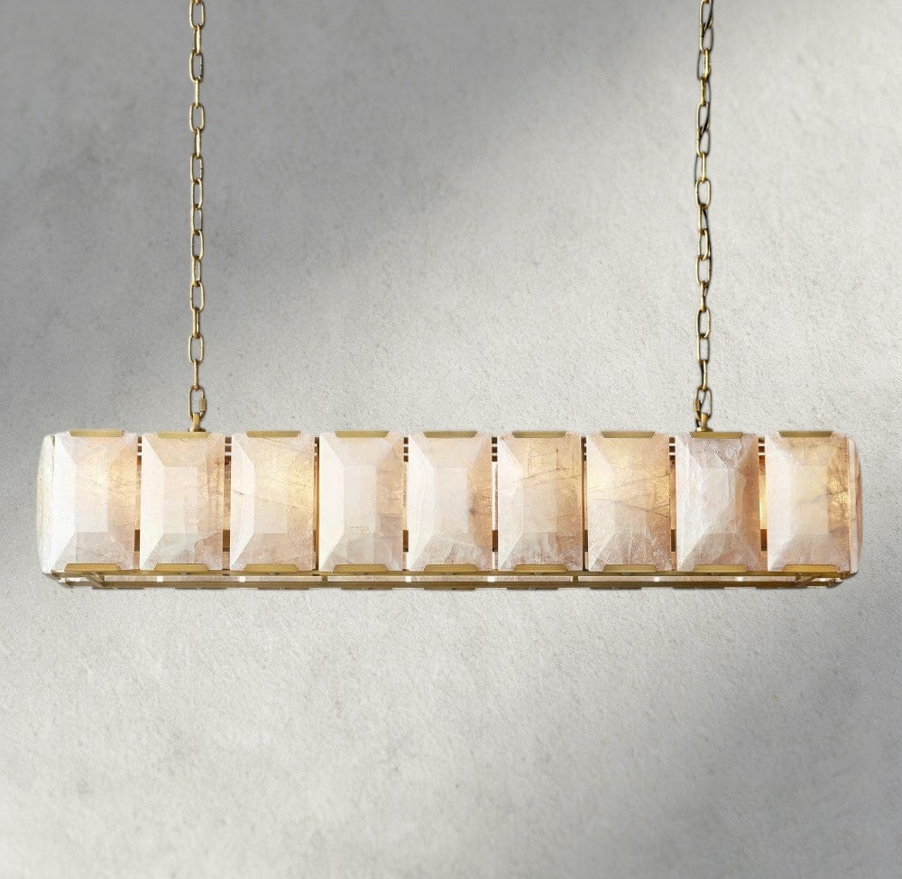 Harlow Calcite Rectangular Chandelier 42", 54", 62", 74"-chandelier-Manorlights