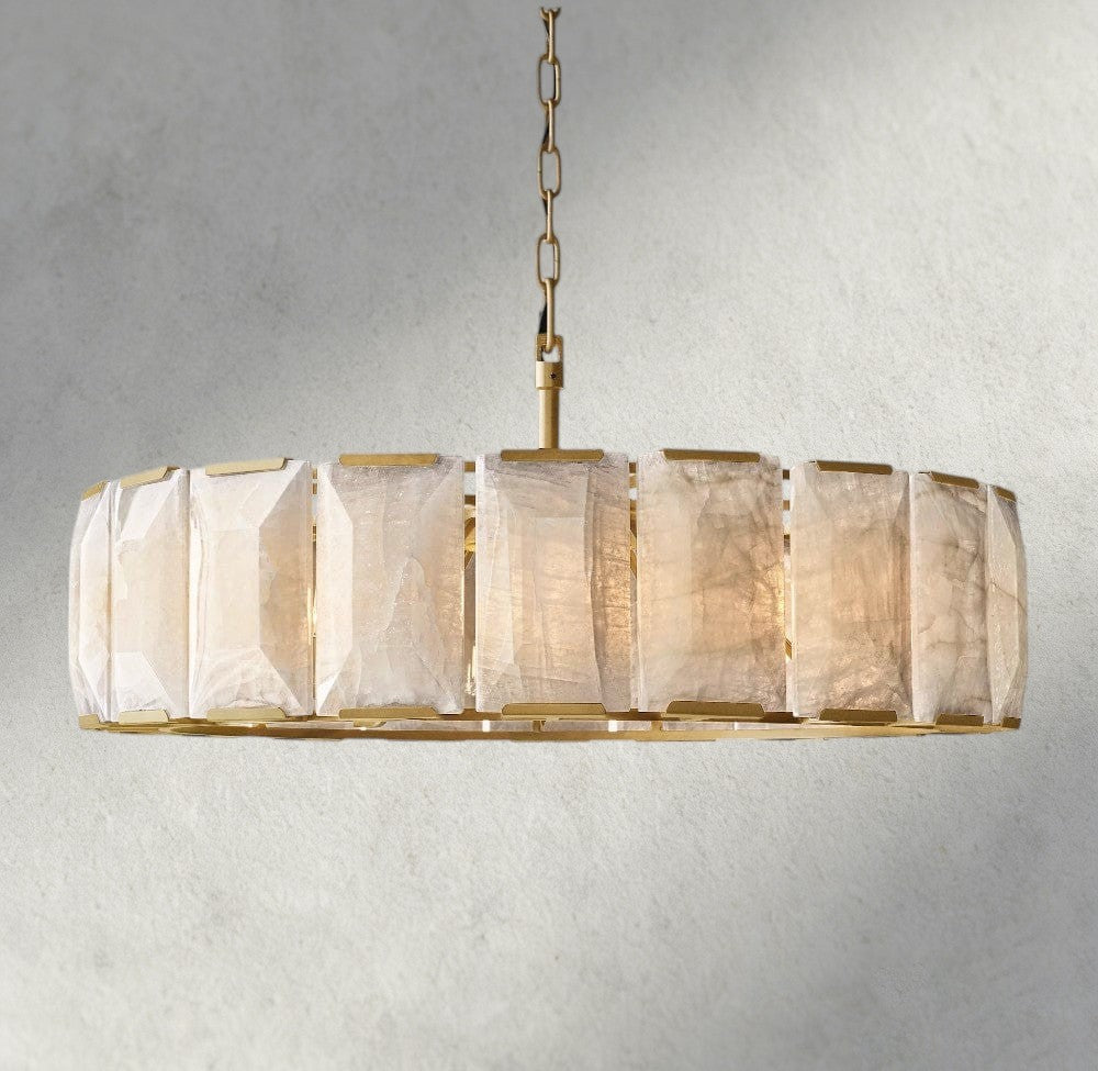 Harlow Calcite Round Chandelier 19", 31", 43", 60"-chandelier-Manorlights