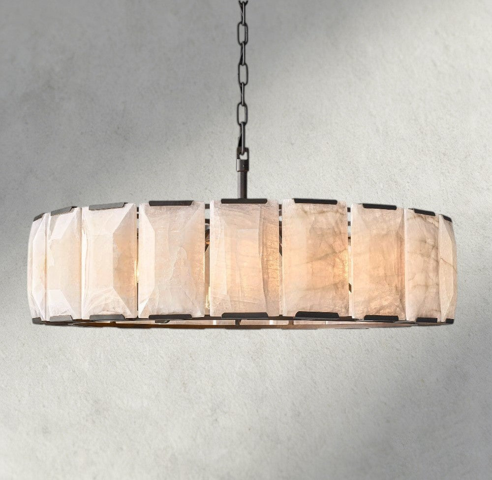 Harlow Calcite Round Chandelier 19", 31", 43", 60"-chandelier-Manorlights
