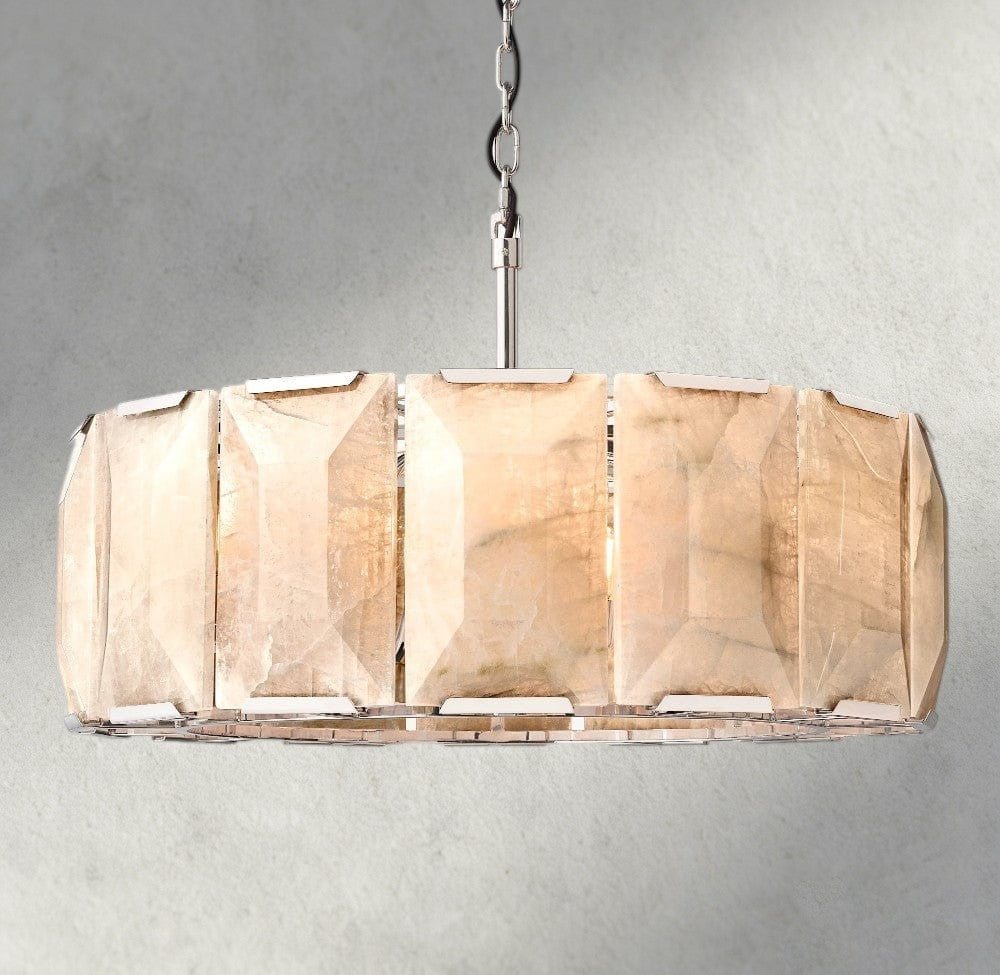 Harlow Calcite Round Chandelier 19", 31", 43", 60"-chandelier-Manorlights