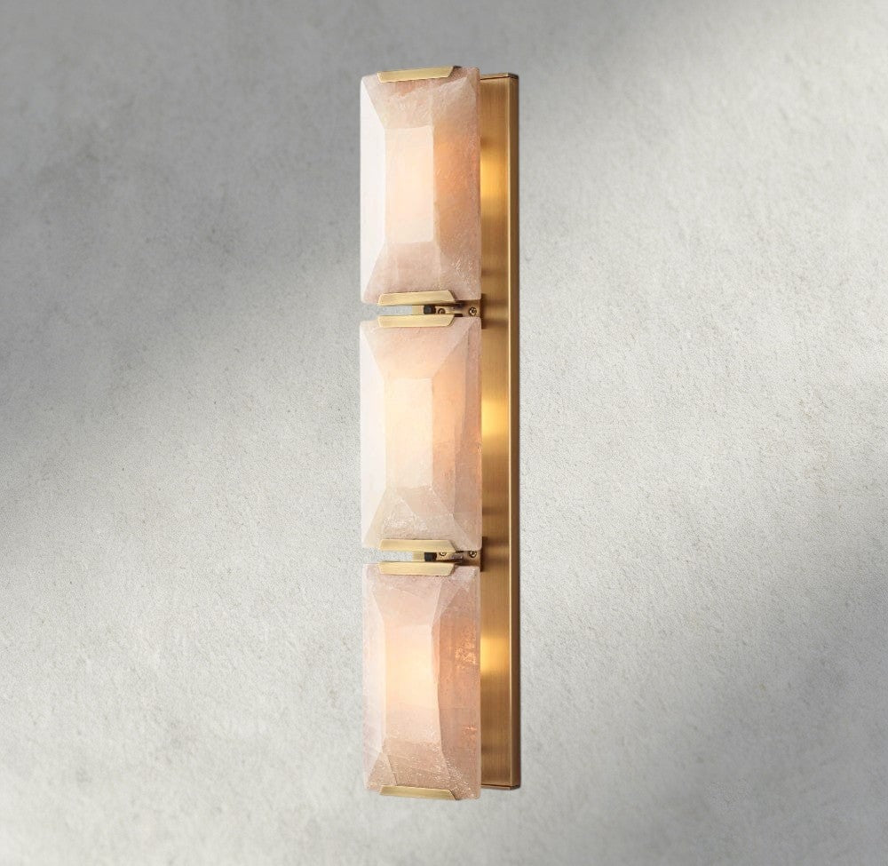 Harlow Calcite Triple Sconce-wall sconce-Manorlights