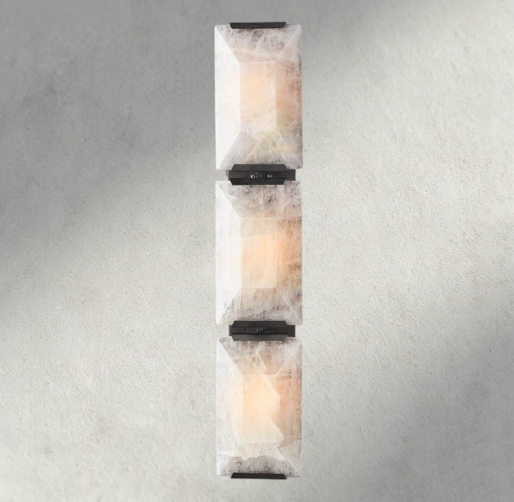 Harlow Calcite Triple Sconce-wall sconce-Manorlights