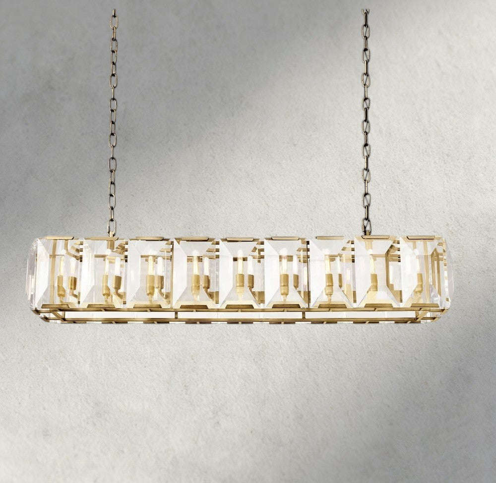Harlow Crystal Rectangular Chandelier 42", 54", 62", 74"-chandelier-Manorlights