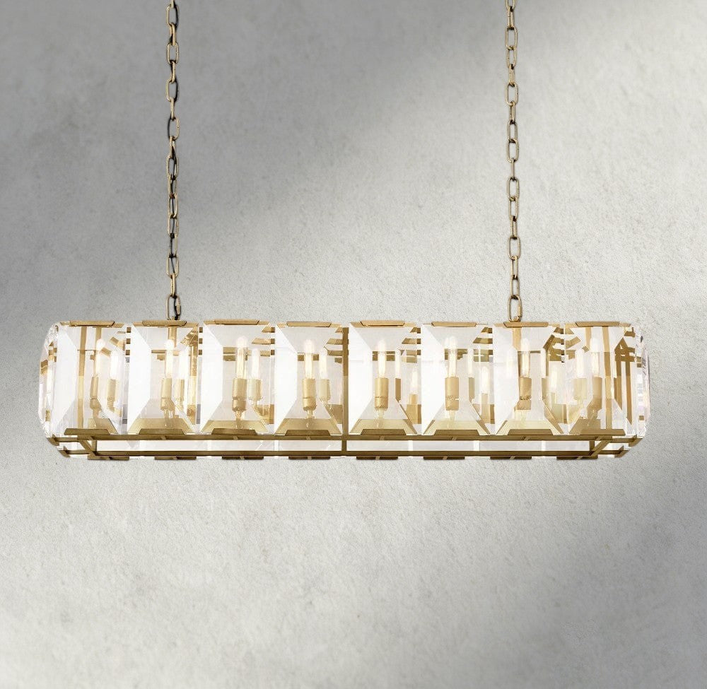 Harlow Crystal Rectangular Chandelier 42", 54", 62", 74"-chandelier-Manorlights