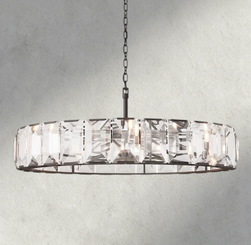 Harlow Crystal Round Chandelier 19", 31", 43", 60"-chandelier-Manorlights