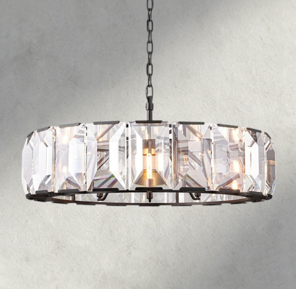 Harlow Crystal Round Chandelier 19", 31", 43", 60"-chandelier-Manorlights