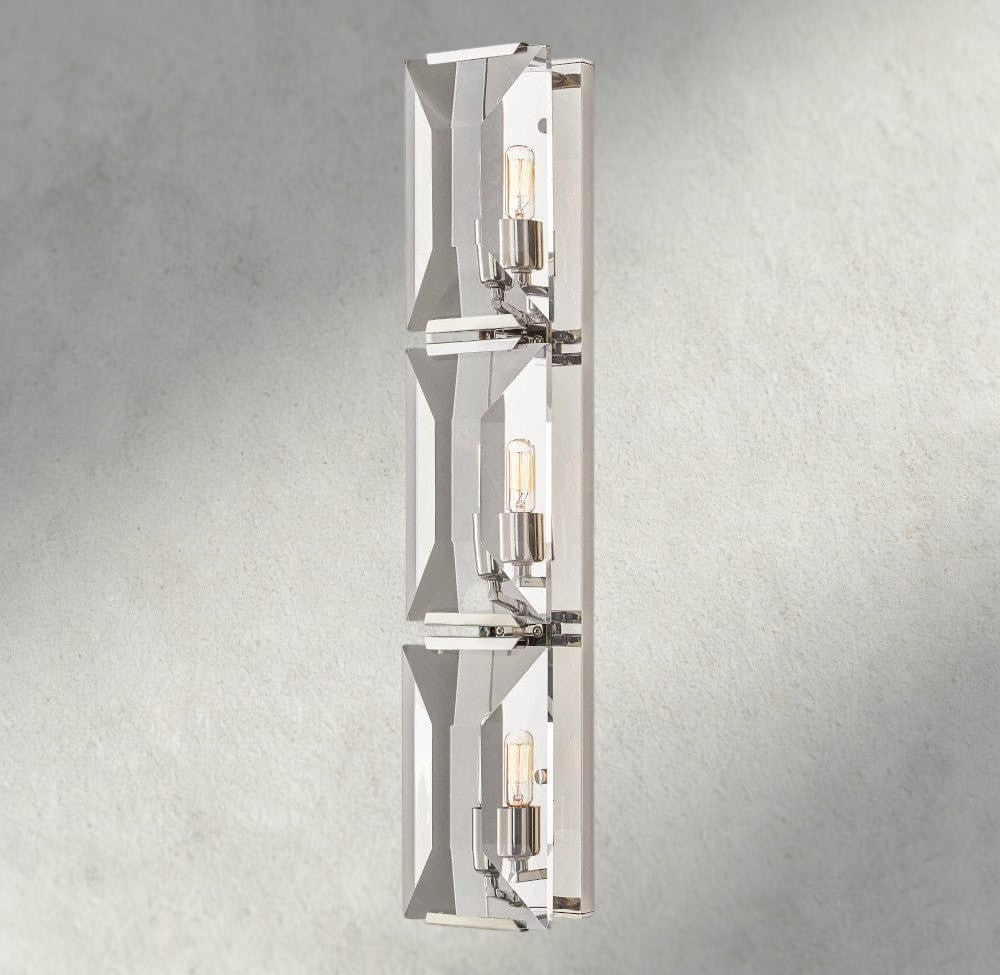 Harlow Crystal Triple Sconce-wall sconce-Manorlights