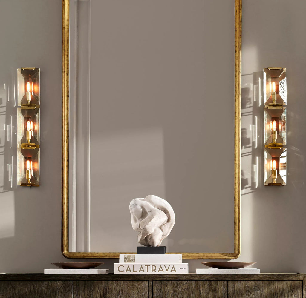Harlow Crystal Triple Sconce-wall sconce-Manorlights