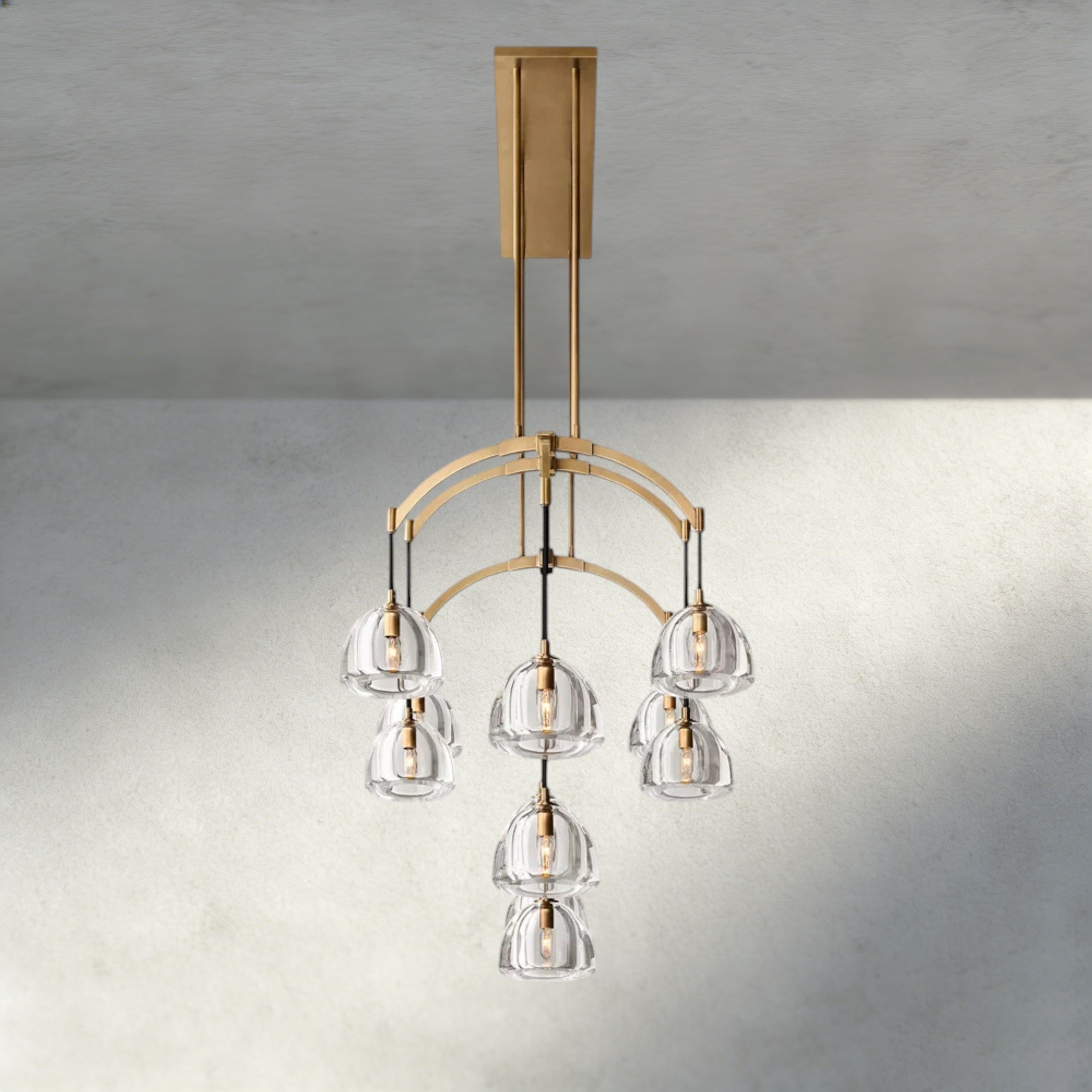 Hemisphere Linear Chandelier 54", 72"-chandelier-Manorlights