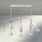 Hemisphere Linear Chandelier 54", 72"-chandelier-Manorlights