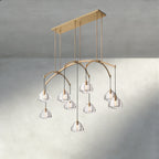 Hemisphere Linear Chandelier 54", 72"-chandelier-Manorlights