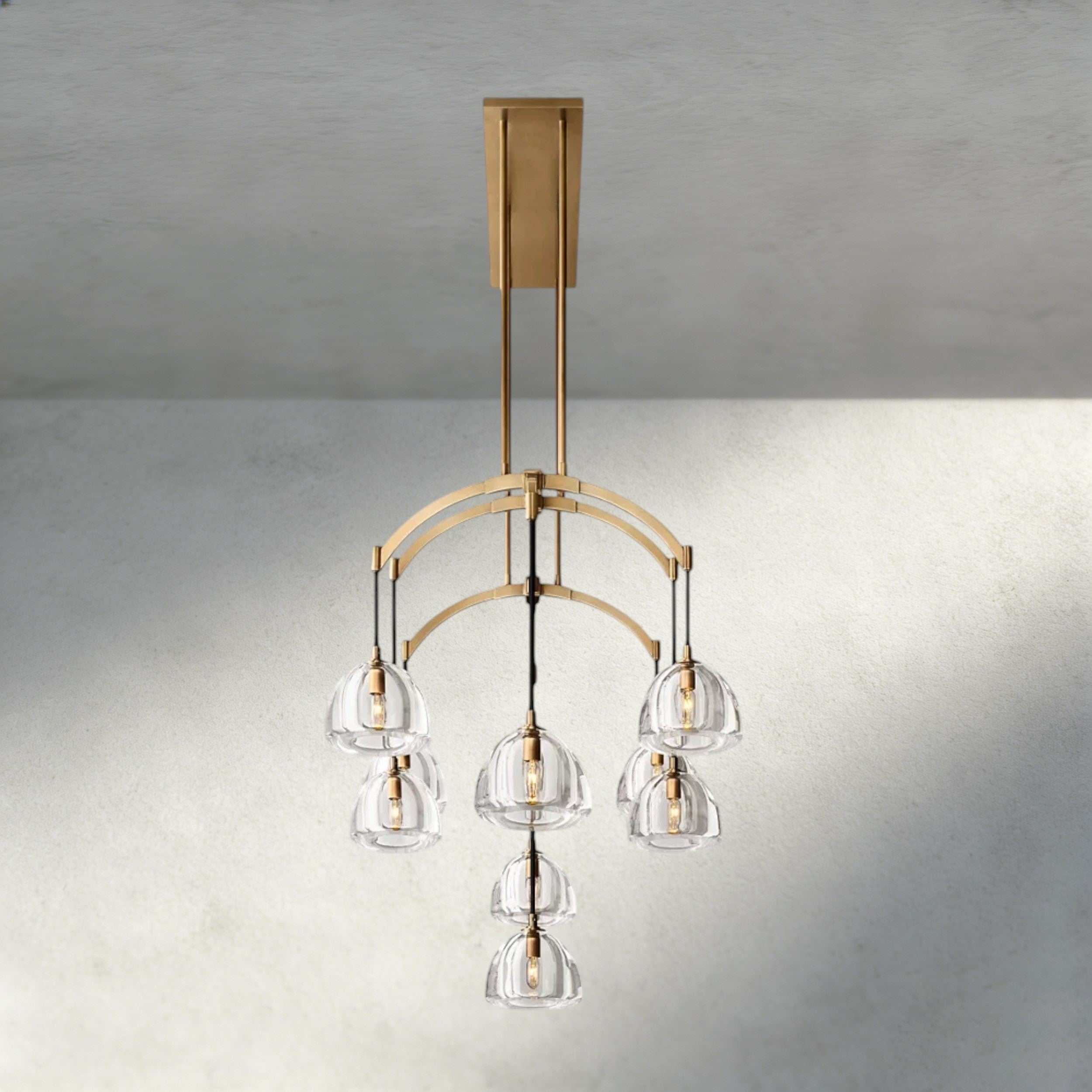 Hemisphere Linear Chandelier 54", 72"-chandelier-Manorlights