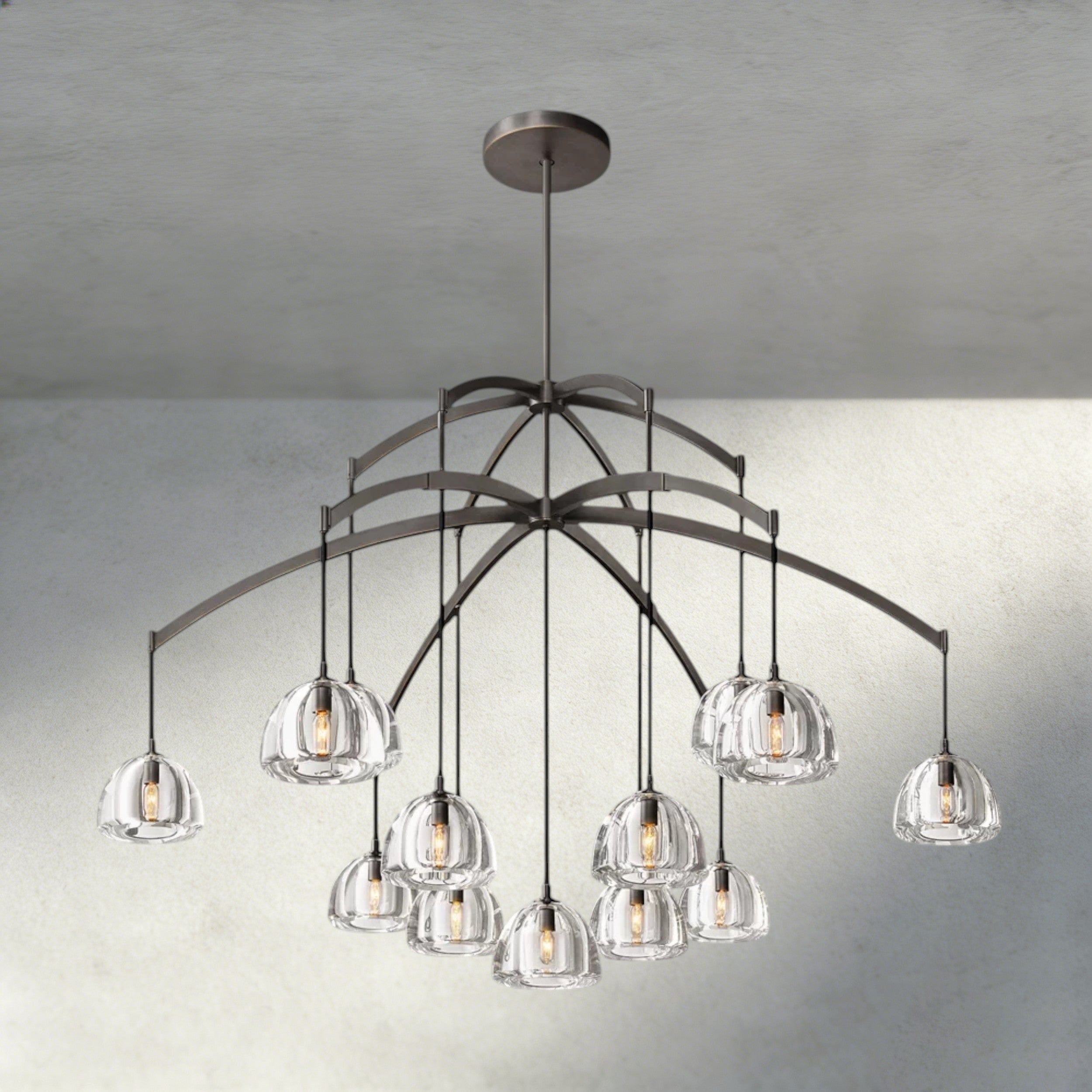 Hemisphere Round Chandelier 36", 48", 60"-chandelier-Manorlights
