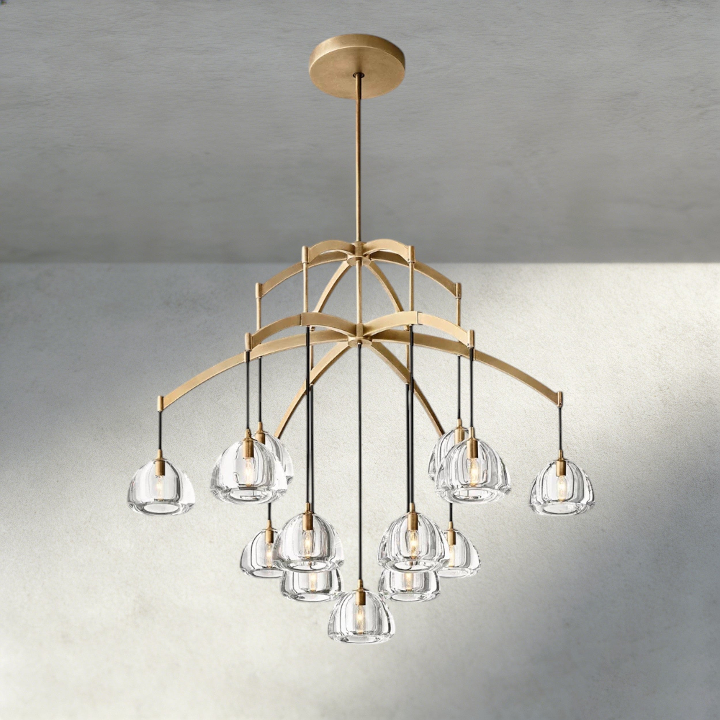 Hemisphere Round Chandelier 36", 48", 60"-chandelier-Manorlights