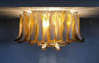 64-petal Murano glass chandelier in caramel
