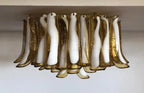 Murano Glass Chandelier – 64 Petals in Caramel