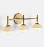 Alabaster Shade Greenwich Triple Wall Sconce-Manorlights