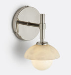 Alabaster Shade Greenwich Wall Sconce-Manorlights