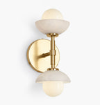 Alabaster Shade Greenwich Linear Wall Sconce-Manorlights