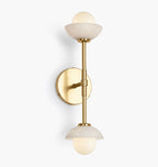 Alabaster Shade Greenwich Linear Wall Sconce-Manorlights