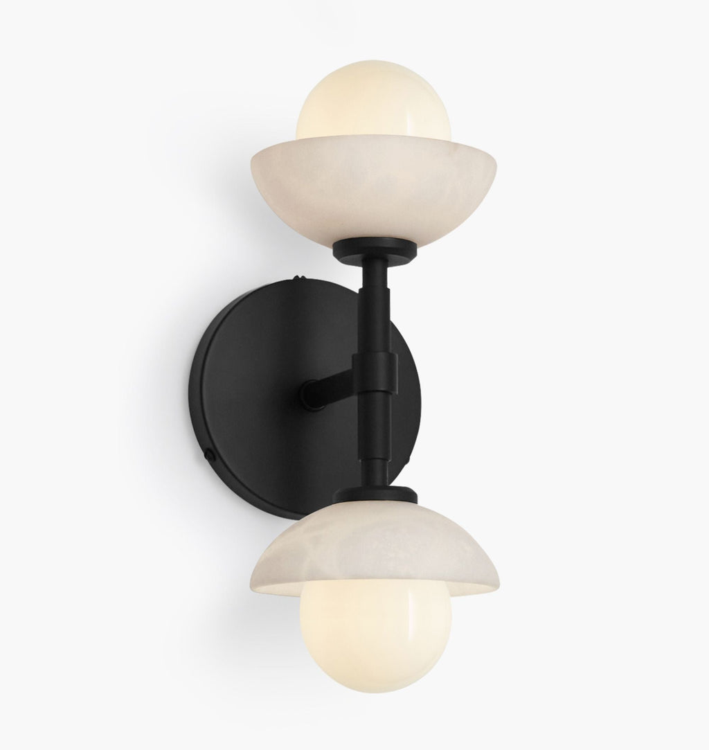 Alabaster Shade Greenwich Linear Wall Sconce-Manorlights