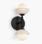 Alabaster Shade Greenwich Linear Wall Sconce-Manorlights