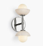 Alabaster Shade Greenwich Linear Wall Sconce-Manorlights