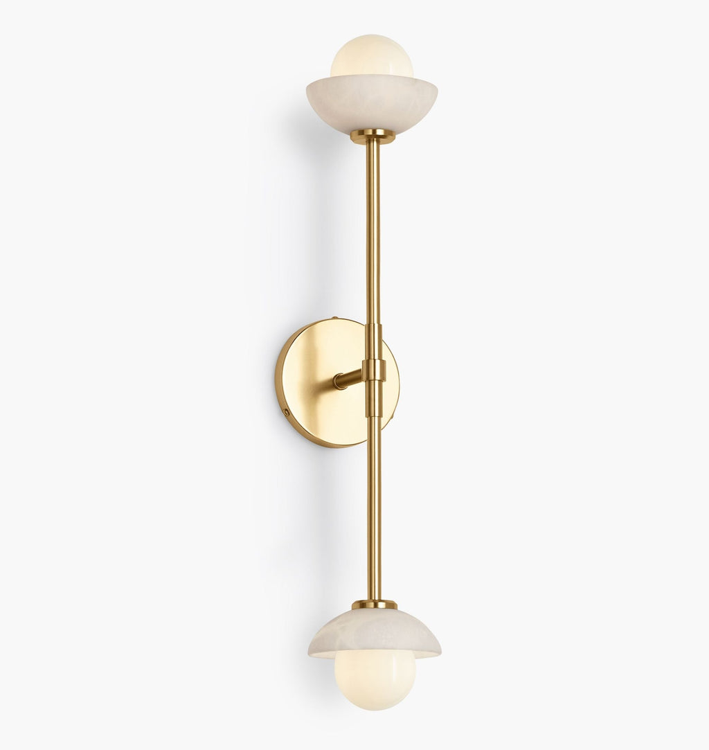 Alabaster Shade Greenwich Linear Wall Sconce-Manorlights