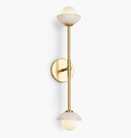 Alabaster Shade Greenwich Linear Wall Sconce-Manorlights