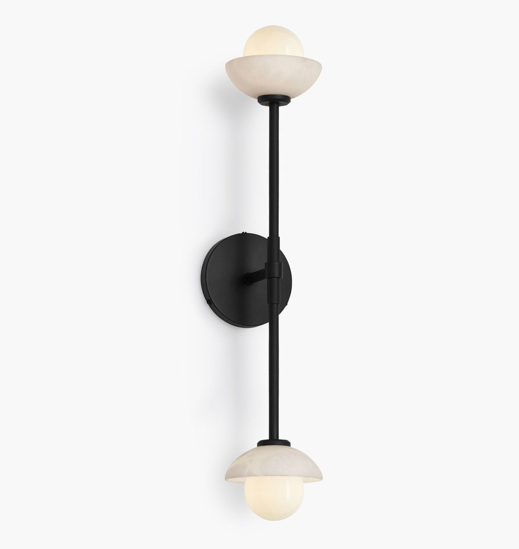 Alabaster Shade Greenwich Linear Wall Sconce-Manorlights