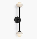 Alabaster Shade Greenwich Linear Wall Sconce-Manorlights