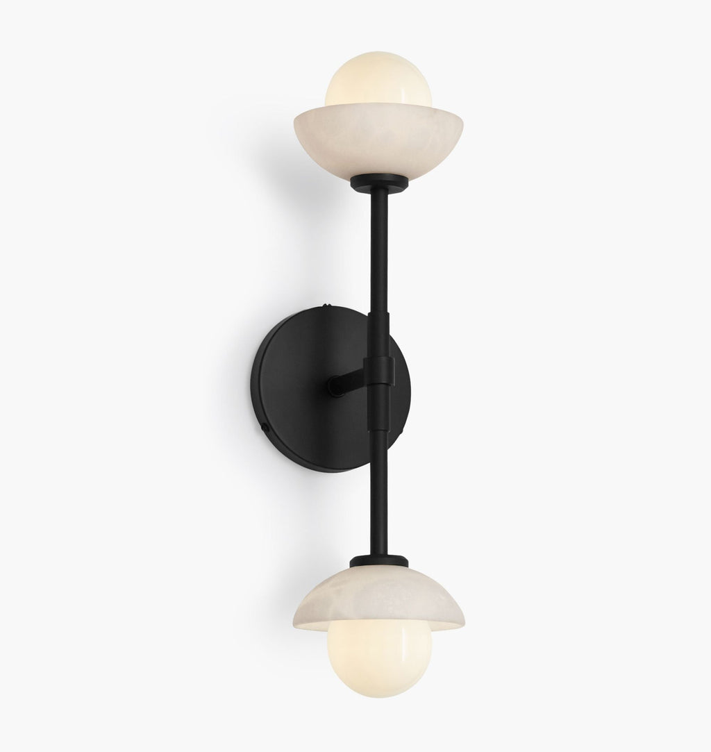 Alabaster Shade Greenwich Linear Wall Sconce-Manorlights