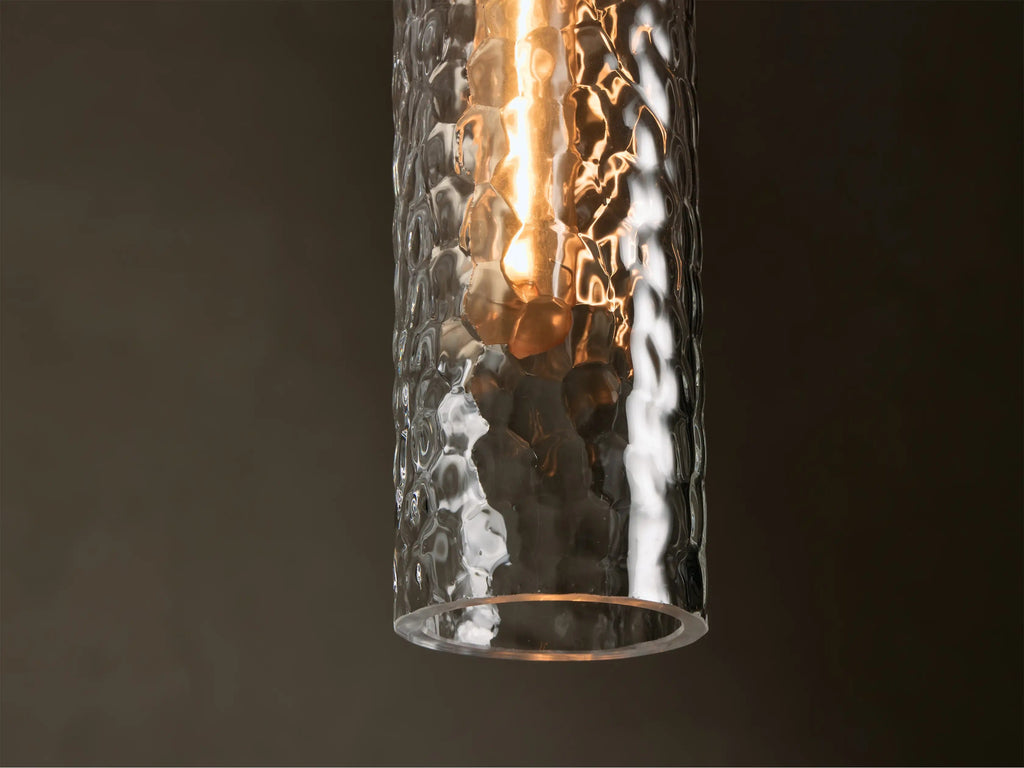 Colleena Hammered Glass Pendant