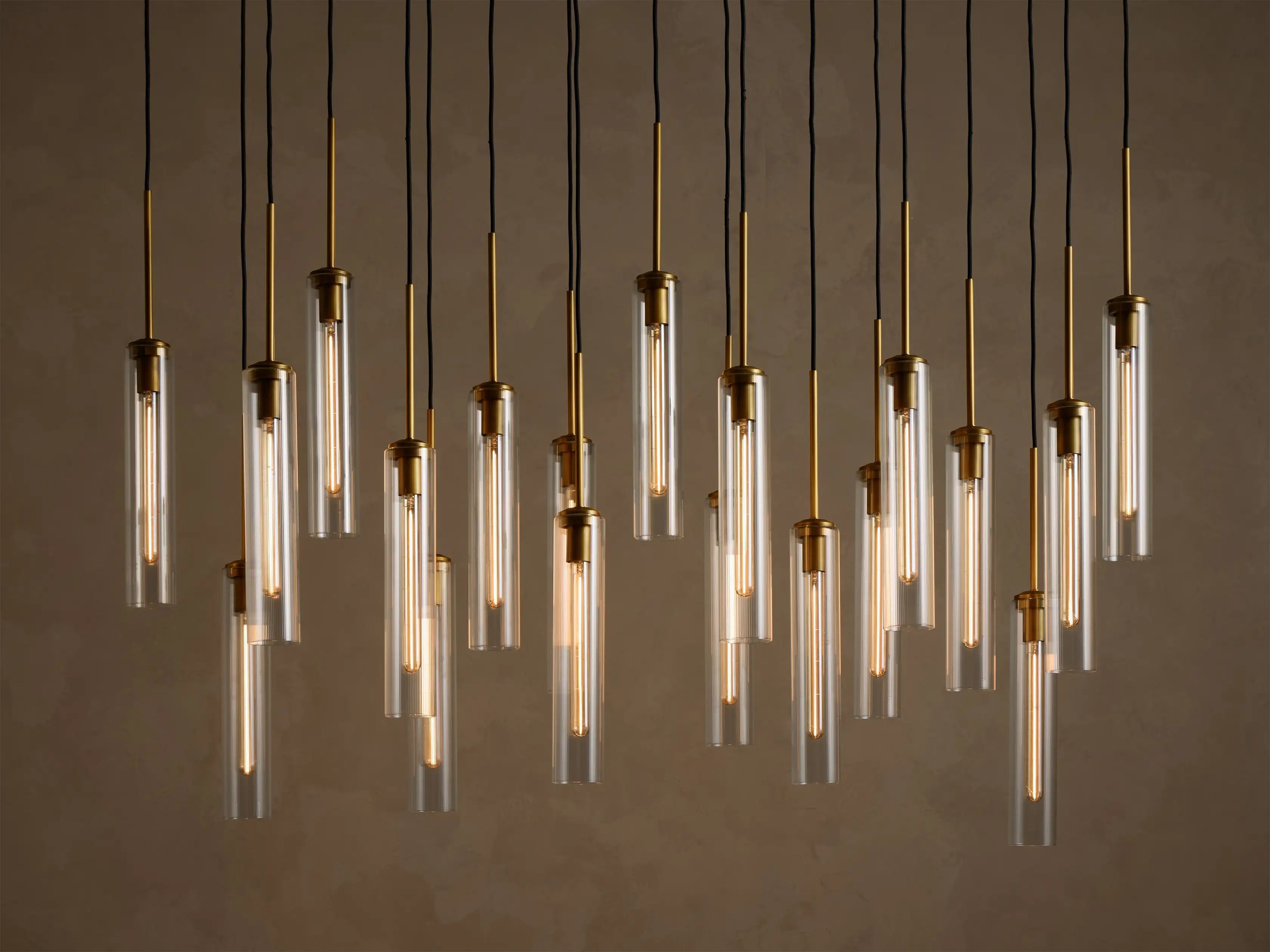 Colleena Linear Fluted Glass Chandelier
