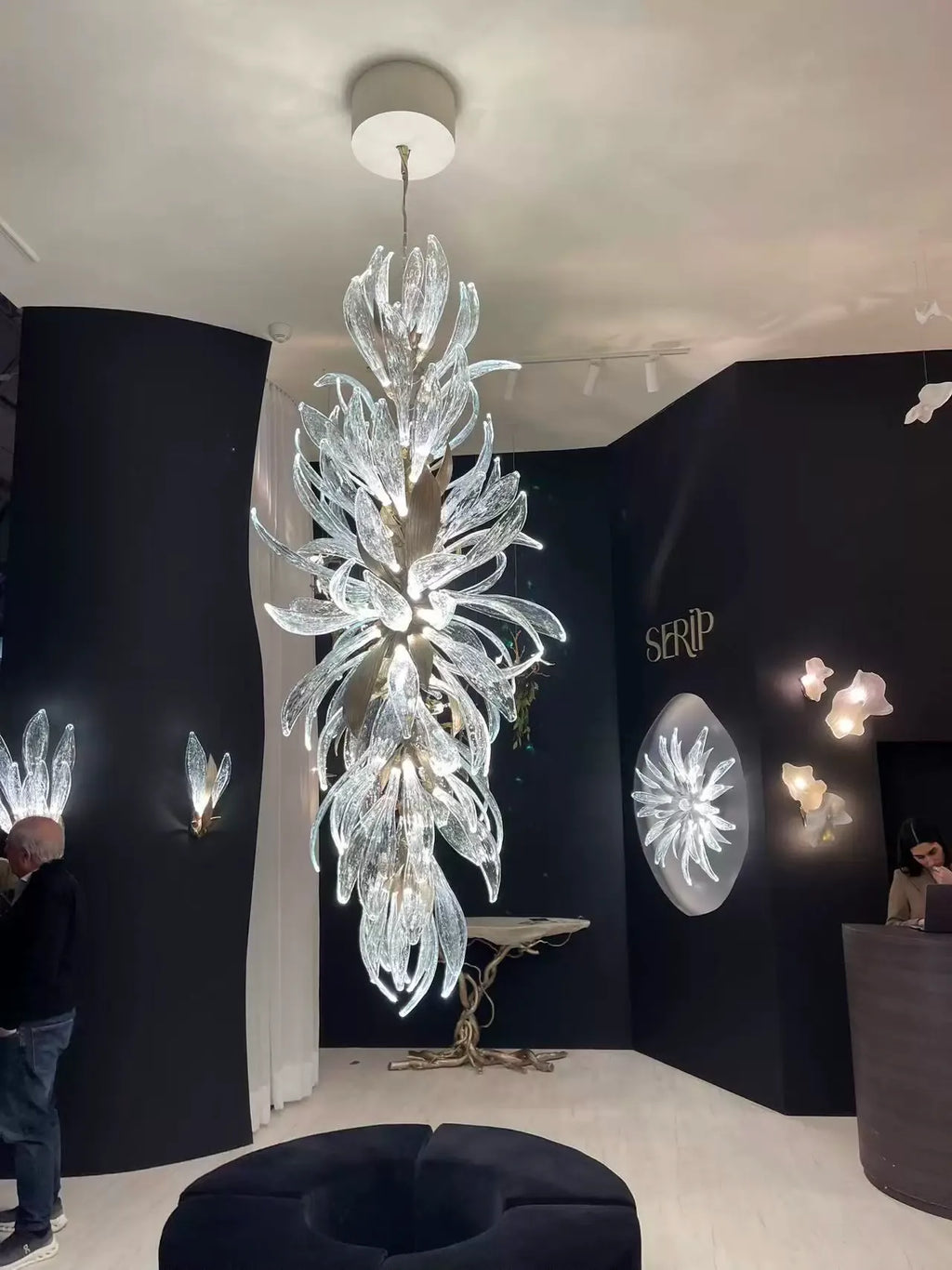 Dandelion Cascade Glass Staircase Chandelier
