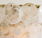 Riviera Glass Disc Sconce 13"-Manorlights