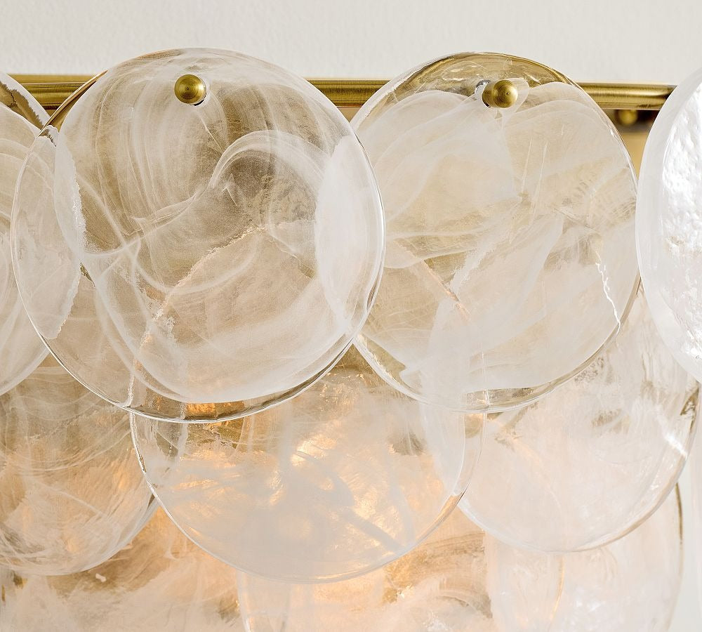 Riviera Glass Disc Sconce 13"