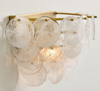 Riviera Glass Disc Sconce 13"-Manorlights