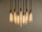 Colleena Hammered Glass Round Chandelier