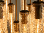 Colleena Hammered Glass Round Chandelier