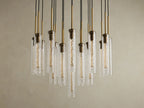 Colleena Hammered Glass Round Chandelier