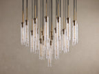 Colleena Hammered Glass Round Chandelier