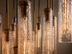 Colleena Hammered Glass Round Chandelier