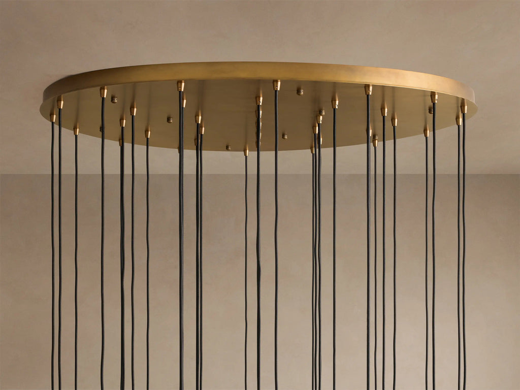 Colleena Hammered Glass Round Chandelier