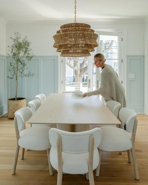 Antigua Drum Rattan Chandelier-Chandelier-Manorlights