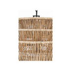 Antigua Drum Rattan Chandelier-Chandelier-Manorlights