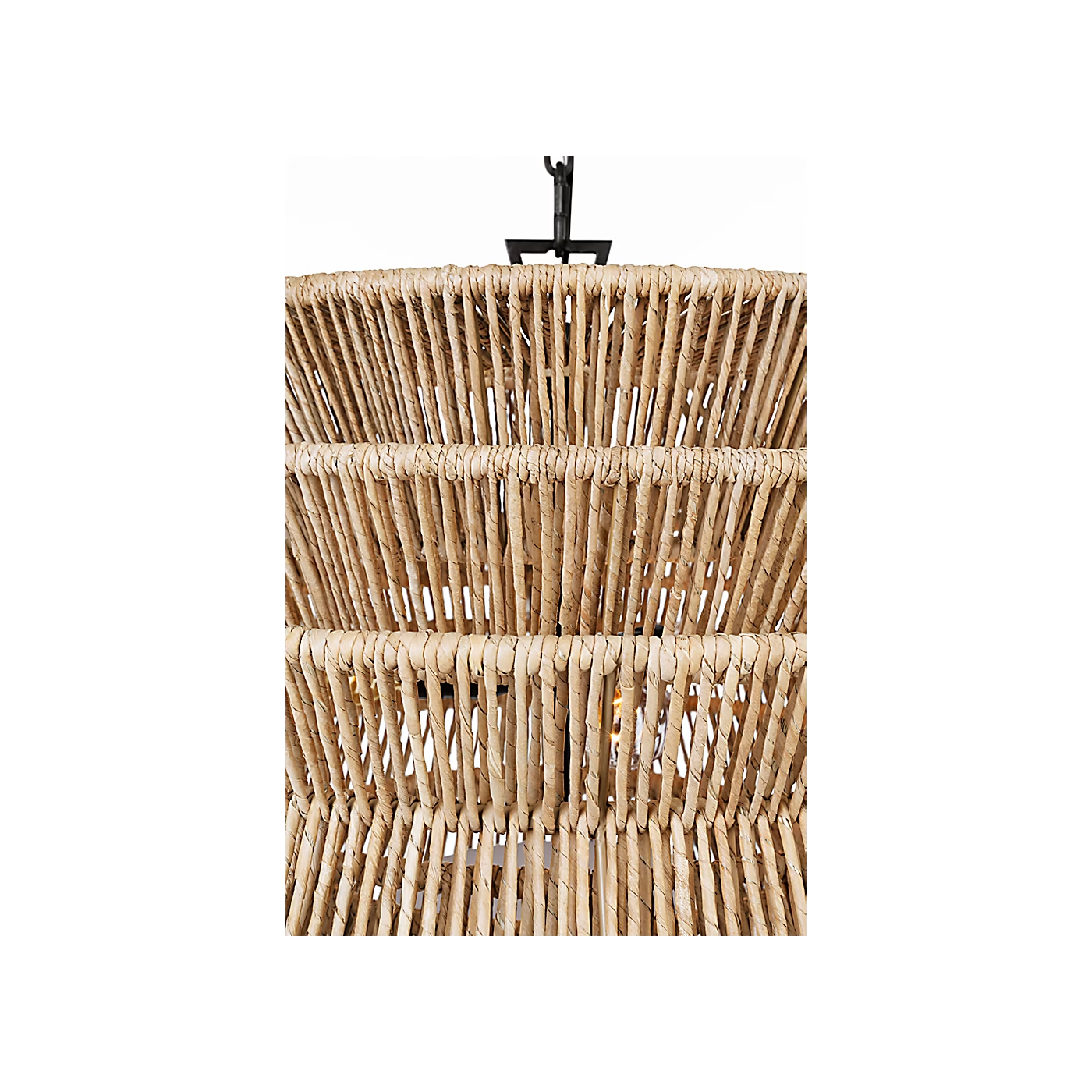 Antigua Drum Rattan Chandelier-Chandelier-Manorlights