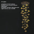 Jenissa Vintage Crystal Staircase Chandelier High Ceiling Luxury Lighting - 3 - LightGoldWarm LightManorlights